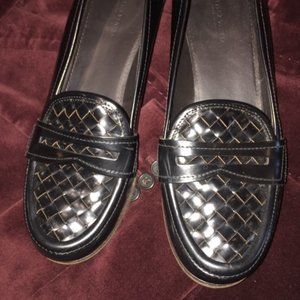 Bottega Veneta Black Intrecciato Penny Loafer 39 9